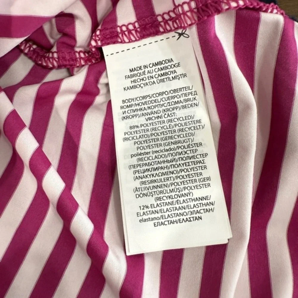 NEW RLX Ralph Lauren Mens XL Golf Performance Moisture Wicking Pink White Stripe